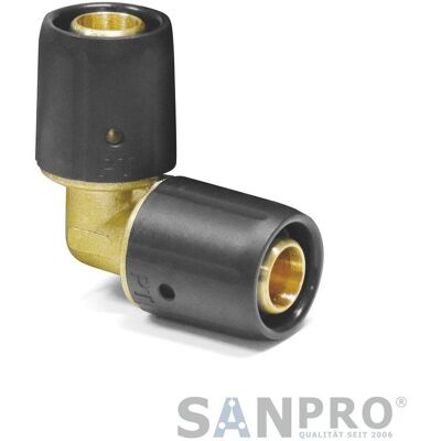 Sanpro, Rohrverbindungstechnik, STECKFIT Steckfitting 90° Winkel - Bogen für Verbundrohr 20x2 DVGW (Winkelverbindung) Sanpro, Rohrverbindungstechnik, STECKFIT Steckfitting 90° Winkel - Bogen für Verbundrohr 20x2 DVGW (Winkelverbindung)