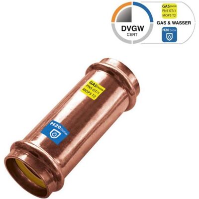 Sanpro, Rohrverbindungstechnik, CUPRESSK Pressfitting Kupfer Kupplung - Muffe - Schiebemuffe V 28 (Rohrkupplung) Sanpro, Rohrverbindungstechnik, CUPRESSK Pressfitting Kupfer Kupplung - Muffe - Schiebemuffe V 28 (Rohrkupplung)
