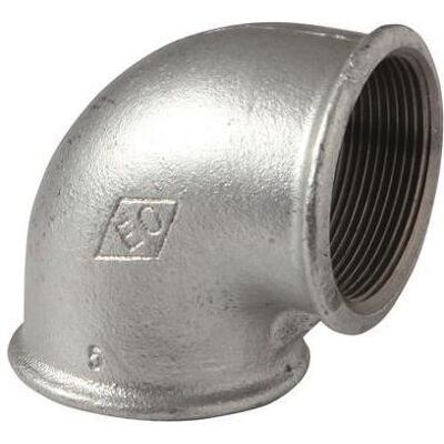Atusa, Rohrverbindungstechnik, Temperguss Winkel Nr. 90 verzinkt, 90 Grad, I/I 1/2 (Winkelverbindung) Atusa, Rohrverbindungstechnik, Temperguss Winkel Nr. 90 verzinkt, 90 Grad, I/I 1/2 (Winkelverbindung)
