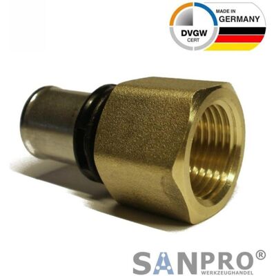Sanpro, Rohrverbindungstechnik, THPRESS Pressfitting Übergang Innengewinde - Übergangsmuffe 16x2 - 3/4 (Pressverbindung) Sanpro, Rohrverbindungstechnik, THPRESS Pressfitting Übergang Innengewinde - Übergangsmuffe 16x2 - 3/4 (Pressverbindung)
