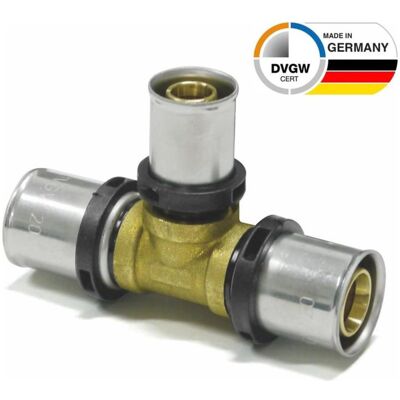 Sanpro, Rohrverbindungstechnik, THPRESS Pressfitting T-Stück Mittelabgang reduziert, Grösse 32x3, Abgang 26x3 - 32x3 (Pressverbindung) Sanpro, Rohrverbindungstechnik, THPRESS Pressfitting T-Stück Mittelabgang reduziert, Grösse 32x3, Abgang 26x3 - 32x3 (Pressverbindung)