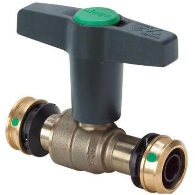 Viega, Ventil, Raxofix Easytop-Kugelhahn, Ventilkörper aus Silikonbronze, 32 mm Raxofix-Druckanschluss, T-Gri Viega, Ventil, Raxofix Easytop-Kugelhahn, Ventilkörper aus Silikonbronze, 32 mm Raxofix-Druckanschluss, T-Gri