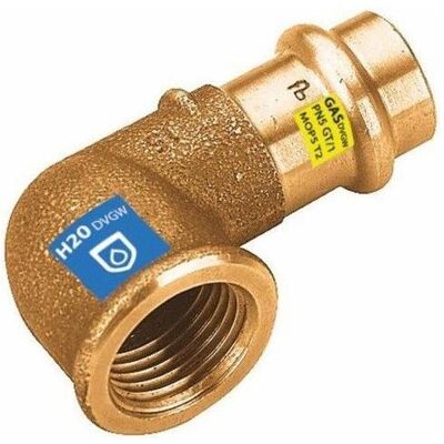 Sanpro, Rohrverbindungstechnik, CUPRESSK Pressfitting 90° Winkel - Bogen mit Innengewinde V 28 - 1 (Pressverbindung) Sanpro, Rohrverbindungstechnik, CUPRESSK Pressfitting 90° Winkel - Bogen mit Innengewinde V 28 - 1 (Pressverbindung)