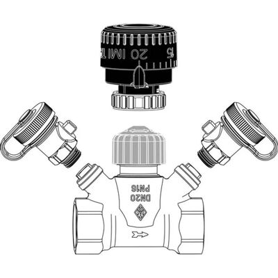 Imi Hydronic Engineering, Ventil, TA Strangregulierventil TA-Multi Set 1 DN 40, Handrad, 2x Entleerung, Rotguss Imi Hydronic Engineering, Ventil, TA Strangregulierventil TA-Multi Set 1 DN 40, Handrad, 2x Entleerung, Rotguss