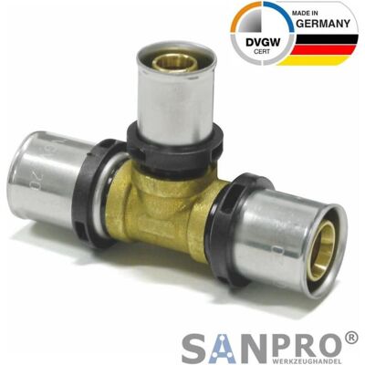 Sanpro, Rohrverbindungstechnik, THPRESS Pressfitting T-Stück Mittelabgang reduziert 32x3 - 20x2 - 32x3 (T-Verbindung) Sanpro, Rohrverbindungstechnik, THPRESS Pressfitting T-Stück Mittelabgang reduziert 32x3 - 20x2 - 32x3 (T-Verbindung)