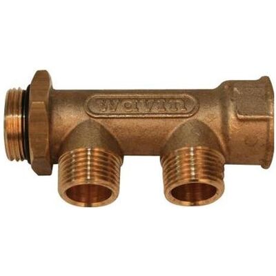Wavin Zubehör Sanitärinstallation, 3/4' ford.rør 2 afg.1/2' - CC 50mm Wavin Zubehör Sanitärinstallation, 3/4' ford.rør 2 afg.1/2' - CC 50mm