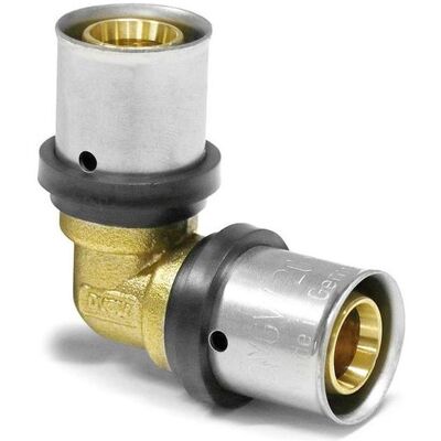 Sanpro, Rohrverbindungstechnik, THPRESS Pressfitting 90° Winkel - Bogen mit TH Kontur, Grösse 26x3, Werkstoff Messing (Pressverbindung) Sanpro, Rohrverbindungstechnik, THPRESS Pressfitting 90° Winkel - Bogen mit TH Kontur, Grösse 26x3, Werkstoff Messing (Pressverbindung)