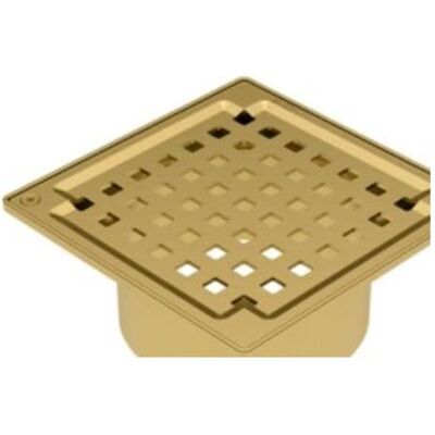 Blücher Zubehör Sanitärinstallation, overdel SQUARE - Uden baerering, messingfarvet, til beton, 145x145mm, Stål Blücher Zubehör Sanitärinstallation, overdel SQUARE - Uden baerering, messingfarvet, til beton, 145x145mm, Stål