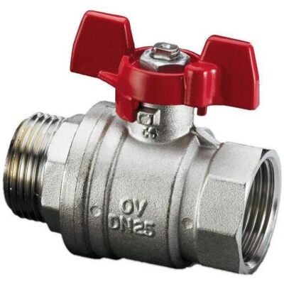 Oventrop, Zubehör Sanitärinstallation, OV Kugelhahn Optibal mit Flügelgriff, PN 16 DN 25, G 1Zoll IG Oventrop, Zubehör Sanitärinstallation, OV Kugelhahn Optibal mit Flügelgriff, PN 16 DN 25, G 1Zoll IG