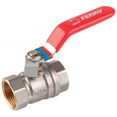 FERRON, Ventil, Nut-nut ball valve with F-Comfort lever 2 FERRON, Ventil, Nut-nut ball valve with F-Comfort lever 2