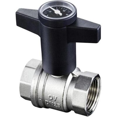 Oventrop, Zubehör Sanitärinstallation, OV Knebelgriff-Kugelhahn Optibal PN 16, mit Thermometer DN 25 1Zoll Oventrop, Zubehör Sanitärinstallation, OV Knebelgriff-Kugelhahn Optibal PN 16, mit Thermometer DN 25 1Zoll