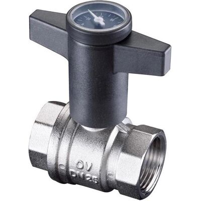 Oventrop, Zubehör Sanitärinstallation, OV Knebelgriff-Kugelhahn Optibal PN 16, mit Thermometer DN 40 1 1/2Zoll Oventrop, Zubehör Sanitärinstallation, OV Knebelgriff-Kugelhahn Optibal PN 16, mit Thermometer DN 40 1 1/2Zoll