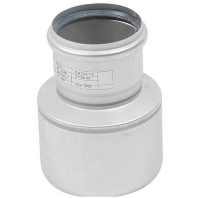 Blücher Red. 110 - 75mm Exzentrische Reduktion - Rohrverbindung Blücher Red. 110 - 75mm Exzentrische Reduktion - Rohrverbindung
