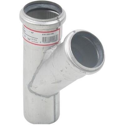 Blücher Zubehör Sanitärinstallation, gr.rør 45gr.50mm - strømlinet RF AISI 304.Alm RF stål Blücher Zubehör Sanitärinstallation, gr.rør 45gr.50mm - strømlinet RF AISI 304.Alm RF stål
