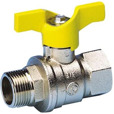 Pettinaroli, Ventil, Gas-Kugelhahn 1/2" Muffe/Nippel mit T-Griff Pettinaroli, Ventil, Gas-Kugelhahn 1/2" Muffe/Nippel mit T-Griff