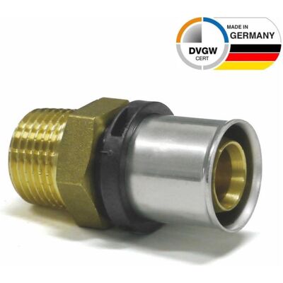 Sanpro, Rohrverbindungstechnik, THPRESS Pressfitting Übergang Aussengewinde - Übergangsnippel, Grösse 26x3, Gewinde 1 (Pressverbindung) Sanpro, Rohrverbindungstechnik, THPRESS Pressfitting Übergang Aussengewinde - Übergangsnippel, Grösse 26x3, Gewinde 1 (Pressverbindung)