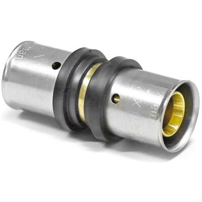 Sanpro, Rohrverbindungstechnik, THPRESS Pressfitting Kupplung - Muffe mit TH Kontur, Werkstoff Messing, Grösse 32x3 (Rohrkupplung) Sanpro, Rohrverbindungstechnik, THPRESS Pressfitting Kupplung - Muffe mit TH Kontur, Werkstoff Messing, Grösse 32x3 (Rohrkupplung)