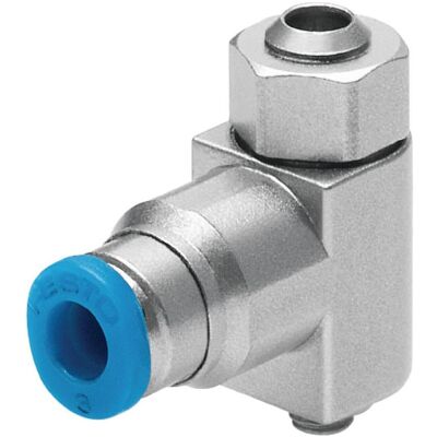 Festo, Ventil, Drosselventil, Schlitzschraube, G1/8″ / QS-8, 20kPa... 1MPa, 215L/min Festo, Ventil, Drosselventil, Schlitzschraube, G1/8″ / QS-8, 20kPa... 1MPa, 215L/min