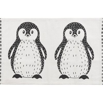 Beliani Kindergeschirr Pinguin Baumwoll-Teppich 60x90cm Beliani Kindergeschirr Pinguin Baumwoll-Teppich 60x90cm