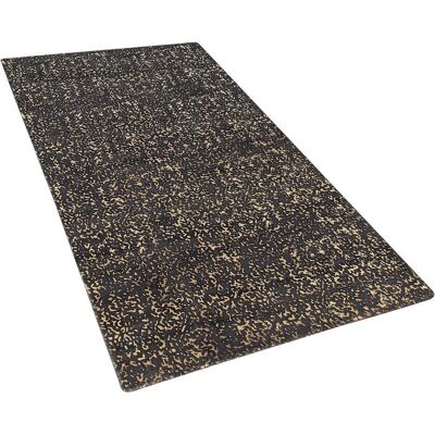 Beliani Graue und Goldene Viskose-Teppich - 80x150cm - Wohnzimmer Dekor Beliani Graue und Goldene Viskose-Teppich - 80x150cm - Wohnzimmer Dekor