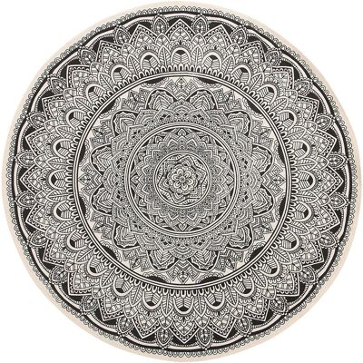 Beliani Runde Baumwoll-Orientteppich - 120cm Durchmesser Beliani Runde Baumwoll-Orientteppich - 120cm Durchmesser