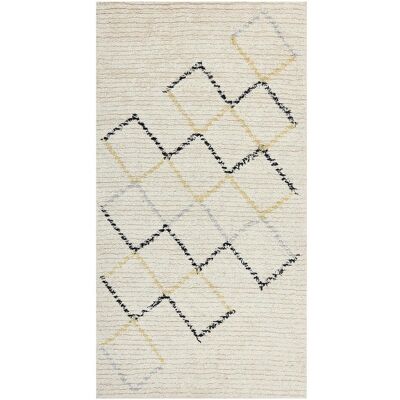 Beliani Baumwoll-Teppich 80 x 150 cm Beige - Teppich Beliani Baumwoll-Teppich 80 x 150 cm Beige - Teppich