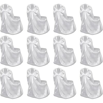 vidaXL Stuhhülle für Hochzeit Bankett 12 Stück Weiß - Stuhhülle vidaXL Stuhhülle für Hochzeit Bankett 12 Stück Weiß - Stuhhülle