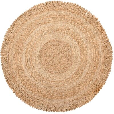 Beliani Runde Jute-Teppich - 140 cm - Beige - Rustik Boho-Stil Beliani Runde Jute-Teppich - 140 cm - Beige - Rustik Boho-Stil