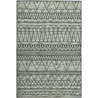 Beliani Teppich Schwarz und Grau Polyester 160 x 230 cm - Teppich Beliani Teppich Schwarz und Grau Polyester 160 x 230 cm - Teppich