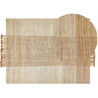 Beliani Jute Teppich Beige 140 x 200 cm - Teppich Beliani Jute Teppich Beige 140 x 200 cm - Teppich