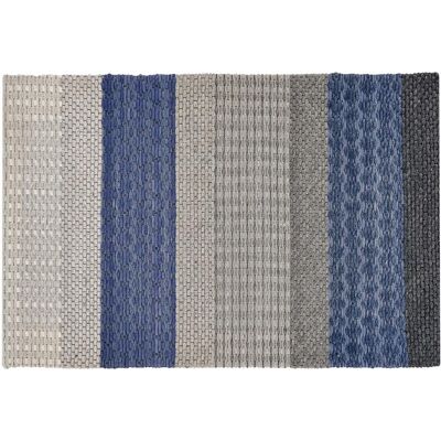 Beliani Woll Teppich 140 x 200 cm - Modern Gestreift Beliani Woll Teppich 140 x 200 cm - Modern Gestreift