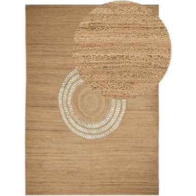 Beliani Beigener Jutte Teppich - Handgefertigt, 160x230cm, Boho Stil Beliani Beigener Jutte Teppich - Handgefertigt, 160x230cm, Boho Stil