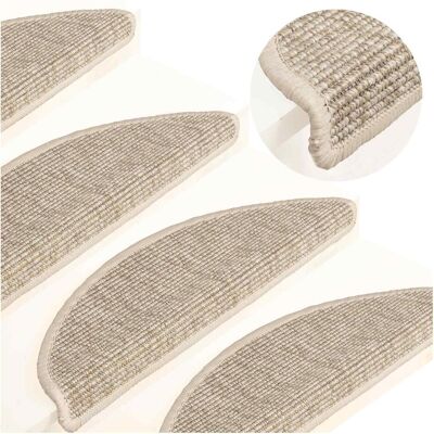 vidaXL Treppenteppiche Selbstklebend 15 Stück Hellbeige - Treppenteppiche vidaXL Treppenteppiche Selbstklebend 15 Stück Hellbeige - Treppenteppiche