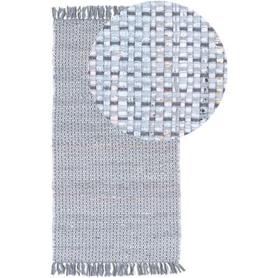 Beliani Baumwoll-Teppich 80 x 150 cm Grau - Teppich Beliani Baumwoll-Teppich 80 x 150 cm Grau - Teppich