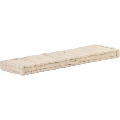 VIDAXL Palettenbodenkissen - Baumwolle 120x40x7 - Beige VIDAXL Palettenbodenkissen - Baumwolle 120x40x7 - Beige
