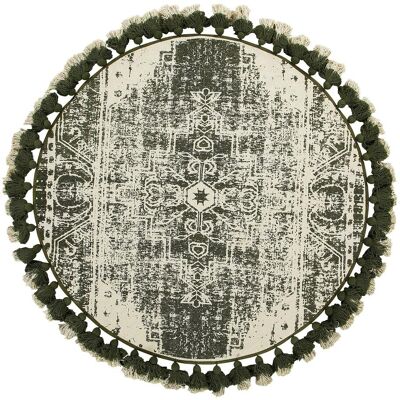 Beliani Baumwoll Rund Vintage Teppich - 120cm Beliani Baumwoll Rund Vintage Teppich - 120cm