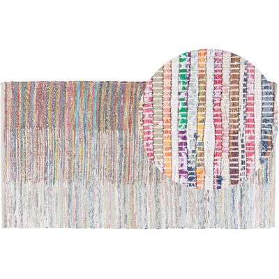 Beliani Modell xx80 Mehrfarbiger Streifen Baumwollteppich - Area Rug Beliani Modell xx80 Mehrfarbiger Streifen Baumwollteppich - Area Rug