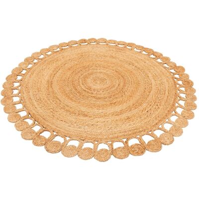 Pergamon, Teppich, Naturfaser Teppich Jute Salsa Natur Boho Rund (100 cm) Pergamon, Teppich, Naturfaser Teppich Jute Salsa Natur Boho Rund (100 cm)