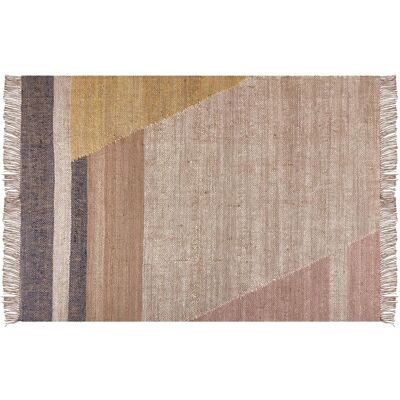 Beliani Jute Teppich 160x230cm Braun Geometrisches Muster - Teppich Beliani Jute Teppich 160x230cm Braun Geometrisches Muster - Teppich