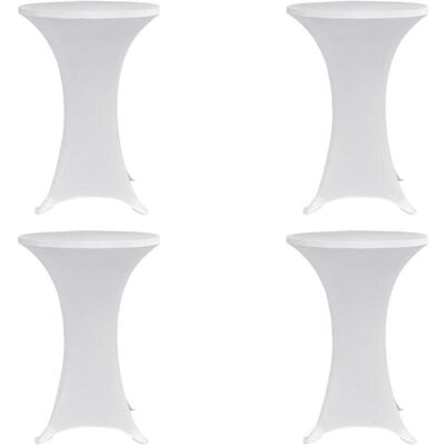 vidaXL 70cm Weiße Elastische Tischdecke Set - Tischdecke vidaXL 70cm Weiße Elastische Tischdecke Set - Tischdecke