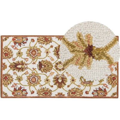 Beliani Woll-Teppich Beigebraun 80x150cm - Teppich Beliani Woll-Teppich Beigebraun 80x150cm - Teppich