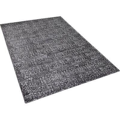 Beliani Viscose Teppich Grau Silber 160x230cm - Teppich Beliani Viscose Teppich Grau Silber 160x230cm - Teppich