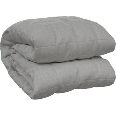 vidaXL Gewichtsdecke grau 220x260 cm 11 kg Stoff vidaXL Gewichtsdecke grau 220x260 cm 11 kg Stoff