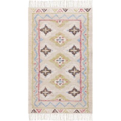 Beliani Mehrfarbiger Juteteppich 80x150cm - Handgewebt Boho Beliani Mehrfarbiger Juteteppich 80x150cm - Handgewebt Boho