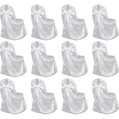 vidaXL Stuhhülle für Hochzeit Bankett 12 Stück Weiß - Stuhhülle vidaXL Stuhhülle für Hochzeit Bankett 12 Stück Weiß - Stuhhülle