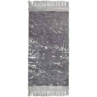 Beliani Grauer Viskose-Teppich - Moderner Glam Stil Beliani Grauer Viskose-Teppich - Moderner Glam Stil