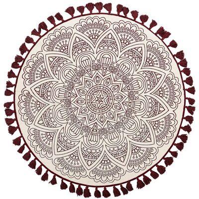 Beliani Baumwoll Mandala Rundteppich - Teppich, 120cm Beliani Baumwoll Mandala Rundteppich - Teppich, 120cm