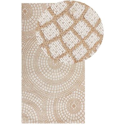 Beliani Jute-Teppich 80x150cm Beige Weiß - Teppich Beliani Jute-Teppich 80x150cm Beige Weiß - Teppich