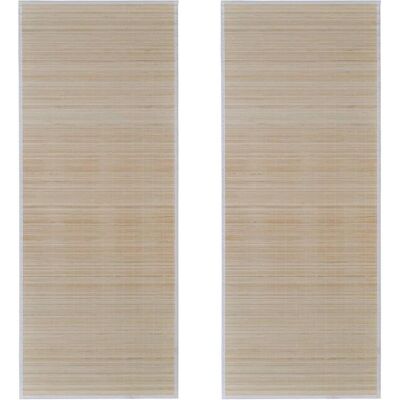 vidaXL Bambus Teppiche 2 Stück - Rechteckig 120x180 cm - Natur vidaXL Bambus Teppiche 2 Stück - Rechteckig 120x180 cm - Natur