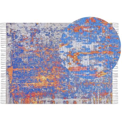 Beliani Mehrfarben Polyester Baumwolle 140x200cm Handgewebter Teppich - Area Rug Beliani Mehrfarben Polyester Baumwolle 140x200cm Handgewebter Teppich - Area Rug